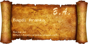 Bagdi Aranka névjegykártya